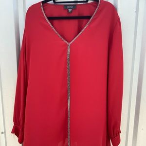 Karen Kane Women's Sparkle Silky Crepe Top